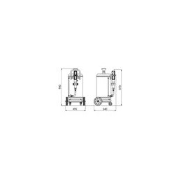 Oljedistributör 65 l inkl. pump dp4117,5m slang t1205