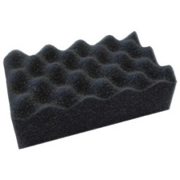 Våfflad tvättsvamp 200x120 grå/svart