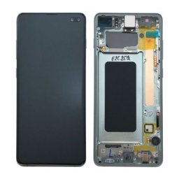 Samsung Galaxy S10 Plus Skärm Original AMOLED Display Glas - Grön
