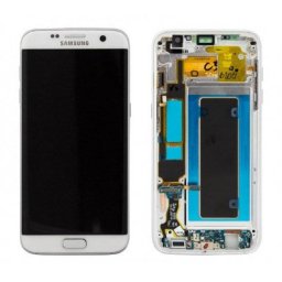 Samsung Galaxy S7 Edge Skärm Original LCD Display Glas - Vit