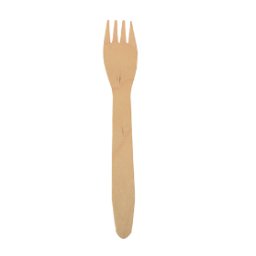 Papstar gaffel i trä "pure" 16,5 cm 150-Pack