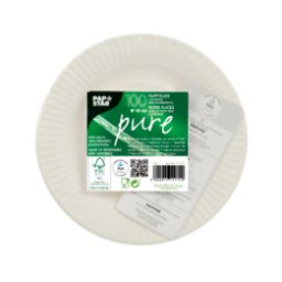 Tallrik, papper "pure" rund ø 15 cm vit 1000-pack