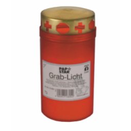 Gravljus med guldlock ø 6,4 cm x 12,5 cm röd hylsa 24-pack 48h