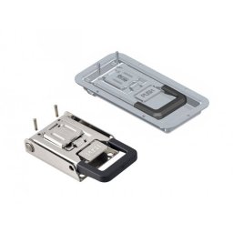 Stånglås 16 mm mini-push, infällt 25,5 mm djup