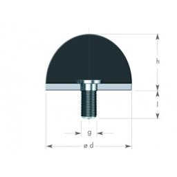 Ändstopp 75x89 mm med m12 gänga