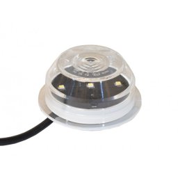 Nod pos.lampa vitt sken, klart, 10-30 v, e-märkt, 5 m kabel
