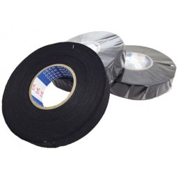 Kablagetejp textil 19 mm x 20 m svart
