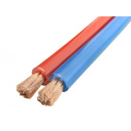 Laddningskabel för batterier 2x50 mm² blå/röd bobin