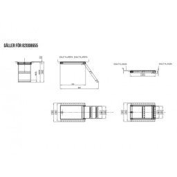 Stege, varmgalvad 2-stegs 420x460x570 mm