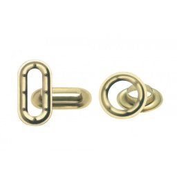 Öljett rund, 24x12 mm mässing
