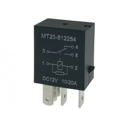 Växelrelä micro 5-stifts 24v 10/15a med diod