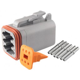 Dt 6-polig kontaktlåsning hona 10-pack