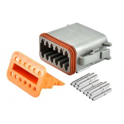Dt 12-polig kontaktlåsning hona 10-pack