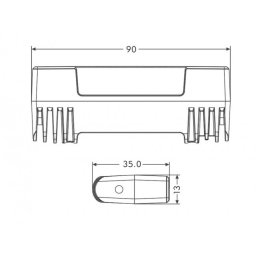 Blixtljus led "nr6" r65 klass 2 2,5 m kabel