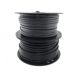 Flat, flerledad kabel rkxb med extra yttermantel 2 x 0,75 mm² svart flat rkxb (blå, brun innerledare)
