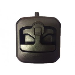 Trailerlås med t-handtag, svart/svart, komplett