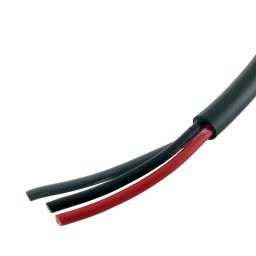 Pvc-mantlad kabel 3 x 0,75 mm², svart rkkb (röd, grå, svart innerledare)