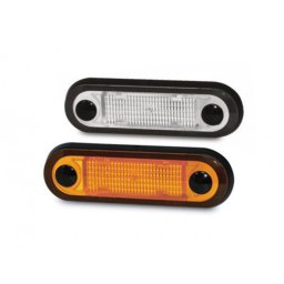 Sidomarkeringslampa led 8-28 v, klart glas, gult sken
