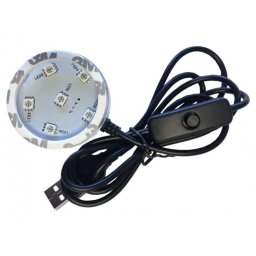 Poppy led-platta rgb fast/skiftande belysning usb kontakt