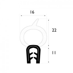 Tätningslist epdm 1,5-3 mm 25 meter