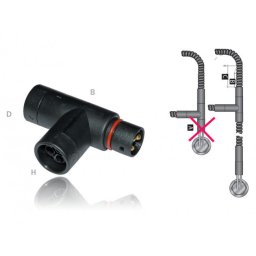 Plugin t-stycke 90° 230v