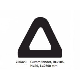 Gummifender 105x85 mm l 2,6 m