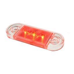 Positionslampa led röd , klart glas, 2,5 m kabel