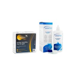 Lenjoy Monthly Day & Night (6 linser) + Vantio Multi-Purpose 360 ml med linsetui