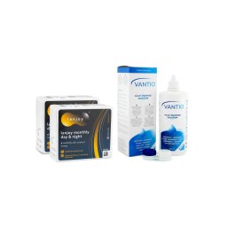 Lenjoy Monthly Day & Night (12 linser) + Vantio Multi-Purpose 360 ml med linsetui