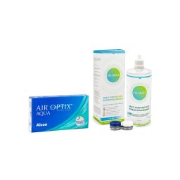 Air Optix Aqua (6 linser) + Solunate Multi-Purpose 400 ml med linsetui