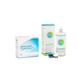 PureVision 2 (6 linser) + Solunate Multi-Purpose 400 ml med linsetui
