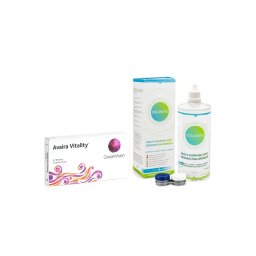 Avaira Vitality (6 linser) + Solunate Multi-Purpose 400 ml med linsetui