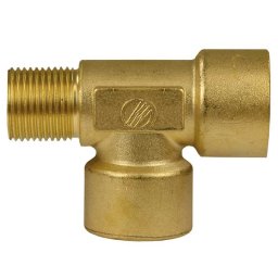 T-anslutning mässing 3/8" inv / inv / m 350 bar
