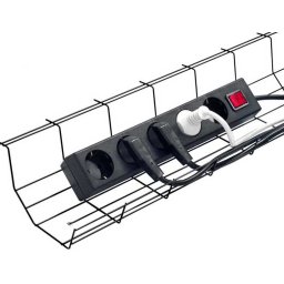 JM Cable Basket Tray Multi. Kabelkorg Svart. Styckpack