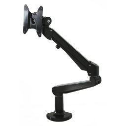 Monitorarm LC50B. Fri Frakt! Gasfjädrad. 4-ledad. Quick-Hook. Svart