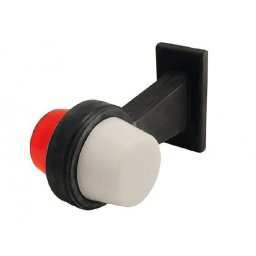 Positionslampa 165 mm rak röd/vit