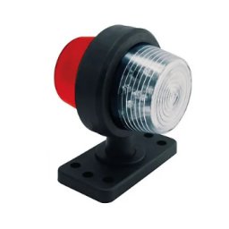 Led positionsljus 110 mm röd/vit, e-märkt