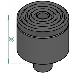 Förlängning 80mm, ø100x80