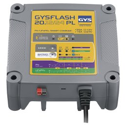 Batteriladdare Gysflash 20.12/24 Batteriladdare 20A för bly och litiumbatterier 12/24 V