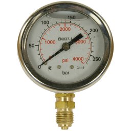 Manometer 0-25 bar 1/4" 63mm (glycerin)