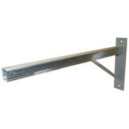 Konsol med sträva l 500mm fästplatta 190x40mm