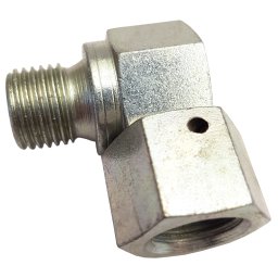 Nippel stål 1/4"uf x 1/4"if vinkel med löpmutter