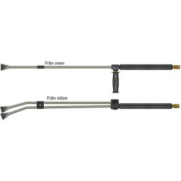 Dubbellans 1 m, rostfri, m22m