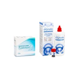 PureVision 2 (6 linser) + Oxynate Peroxide 380 ml med linsetui