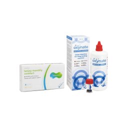 Lenjoy Monthly Comfort (6 linser) + Oxynate Peroxide 380 ml med linsetui