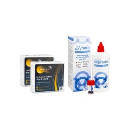 Lenjoy Monthly Day & Night (12 linser) + Oxynate Peroxide 380 ml med linsetui