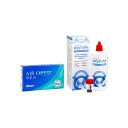Air Optix Aqua (6 linser) + Oxynate Peroxide 380 ml med linsetui