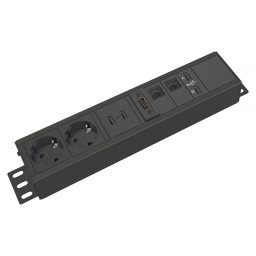 Axessline Uttagslist Konferens - 2 EL+ 2 USB laddare+ 1 HDMI+ 2 Data+2 USB