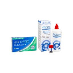 Air Optix Plus Hydraglyde for Astigmatism (3 linser) + Oxynate Peroxide 380 ml med linsetui
