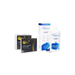 Lenjoy Monthly Day & Night (9 linser) + Vantio Multi-Purpose 360 ml med linsetui